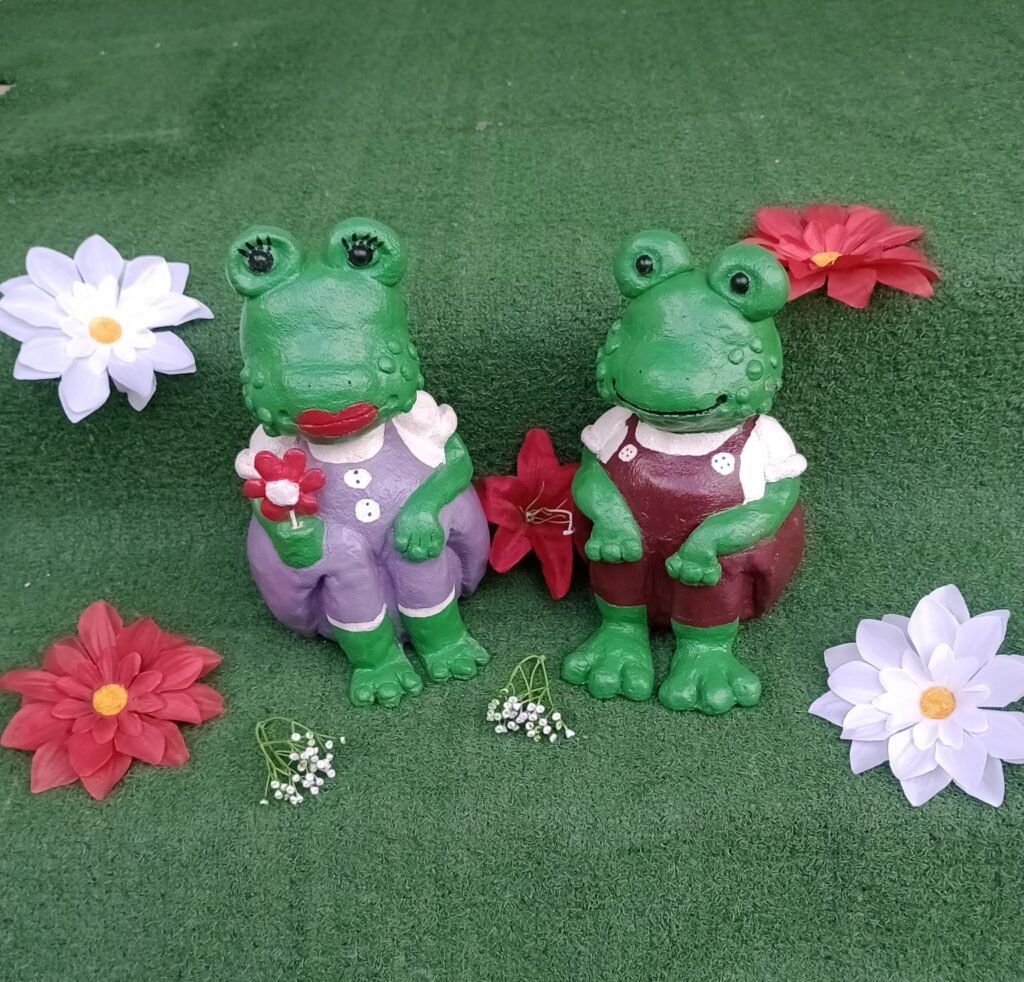 🐸 Casal de Sapinhos Decorativos