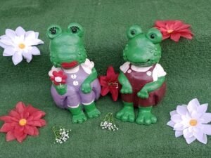 🐸 Casal de Sapinhos Decorativos