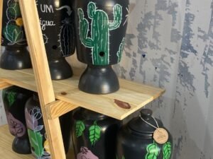 Vaso Artesanal Pintado à Mão