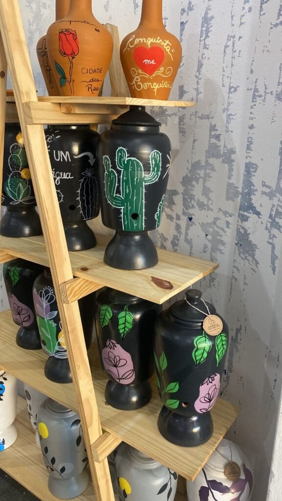Vaso Artesanal Pintado à Mão