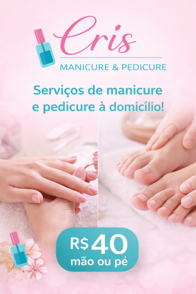 💅 Manicure ou Pedicure à Domicílio