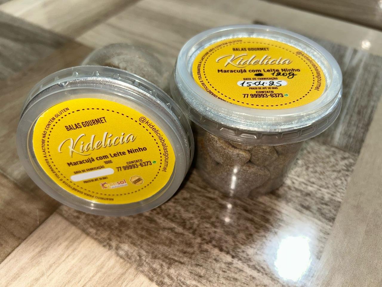Balas Gourmet Kidelicia – Maracujá com Leite Ninho