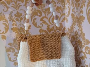 ✨BOLSA DE CROCHÊ BRANCA & BEGE
