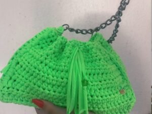 Bolsa Green Moderna em Crochê