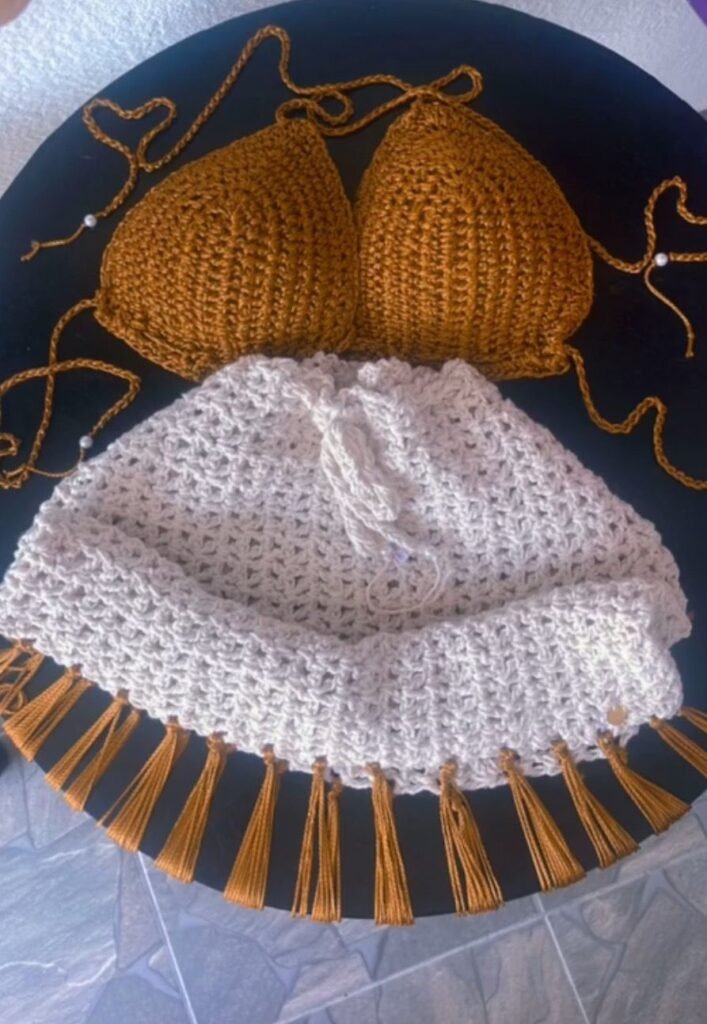 Conjunto Sol em Crochê Artesanal