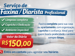 🧼 Serviço de Faxina & Diarista Profissional / Diária