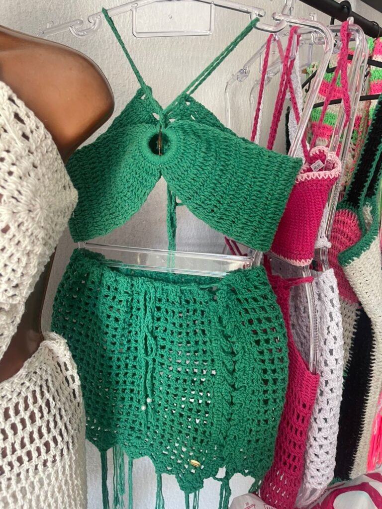 Conjunto Crochet Verde – Brisa Tropical