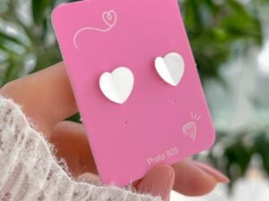 Brinco Coração Dobrado 11mm