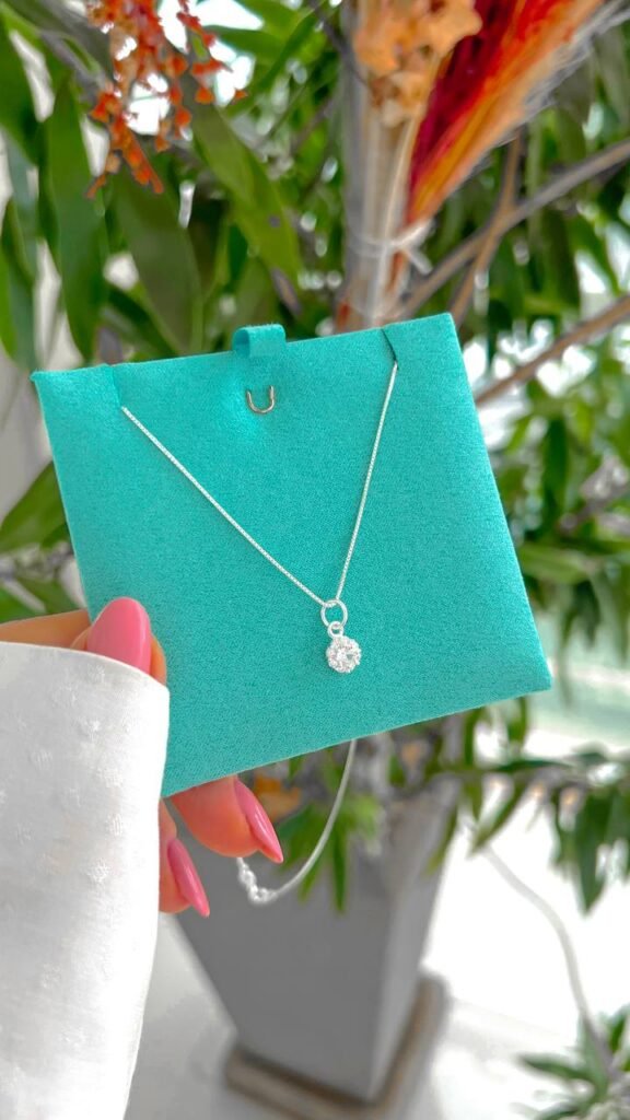 Colar Ponto de Luz Cristal – Corrente 40cm