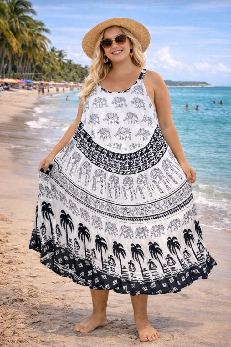 👗 Vestido Indiano Trapézio - Imagem 3