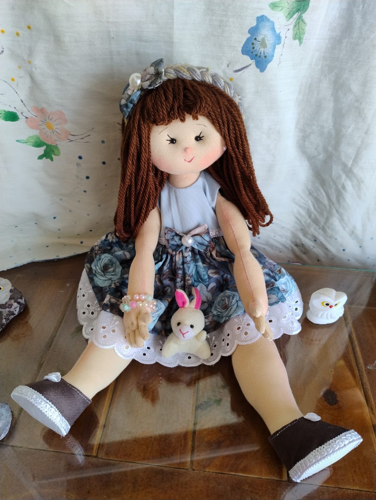 Boneca de Pano Artesanal Decorativa – Modelo Exclusivo - Imagem 5