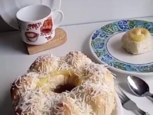 🥥✨ Rosca de Coco com Creme da Sabor de Casa ✨🥥
