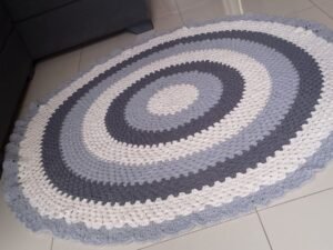 Tapete Redondo em Crochê Grande para Sala