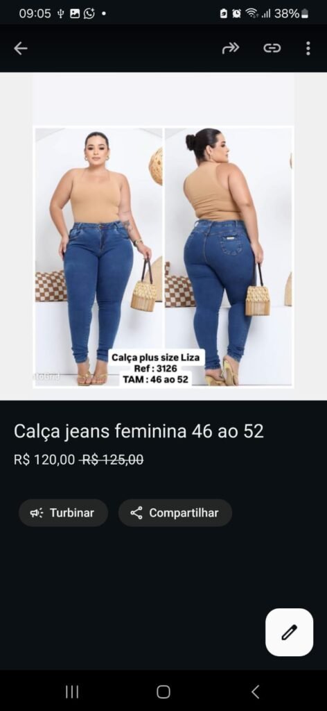 Calça Jeans Plus Size (46 ao 52)