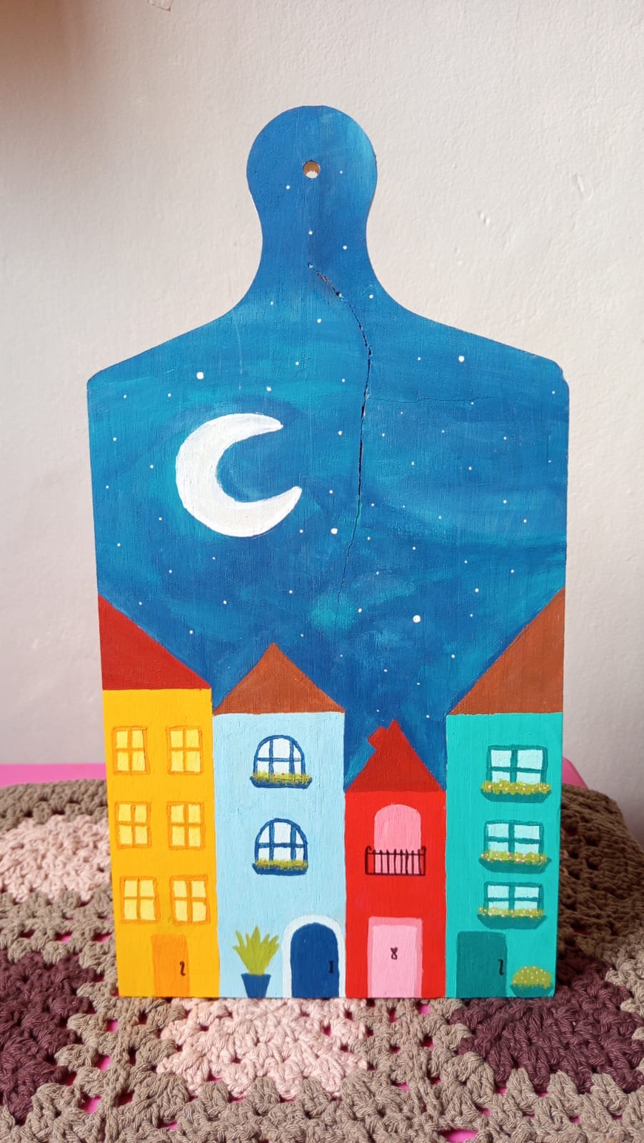 Descanso de Panela Decorativo em Madeira – Arte Pintada à Mão