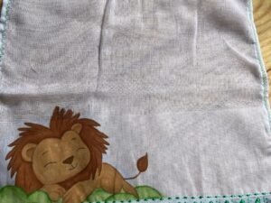 Fralda de Boca Personalizada Pintada à Mão para Bebê