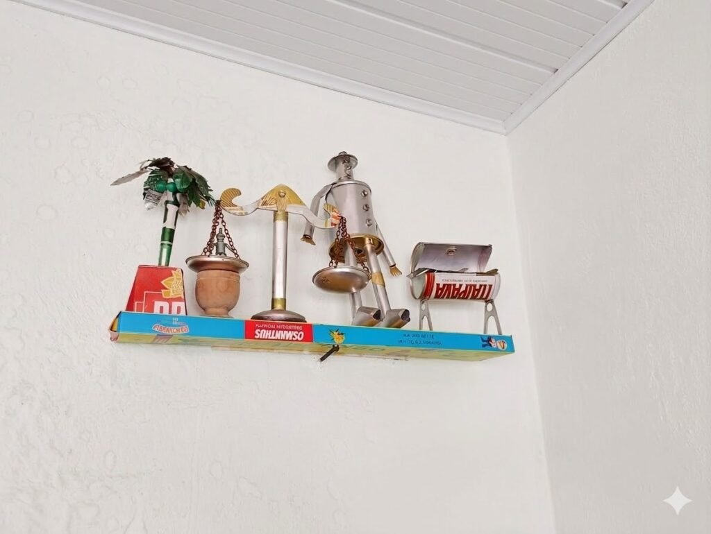 Arte Decorativa Artesanal em Lata Reciclada