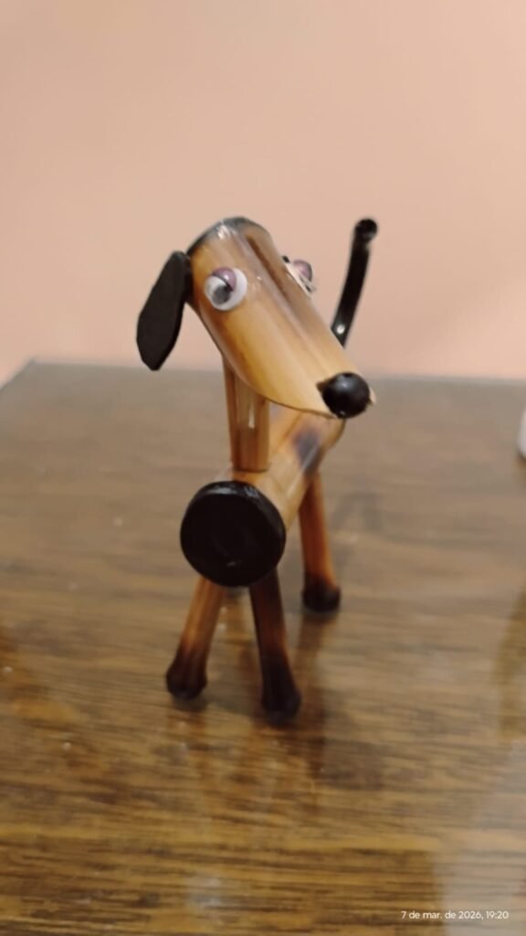 Cachorro Decorativo de Bambu