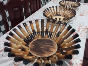 Centro de Mesa Artesanal em Bambu