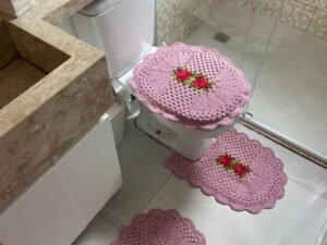 Kit de Banheiro em Crochê