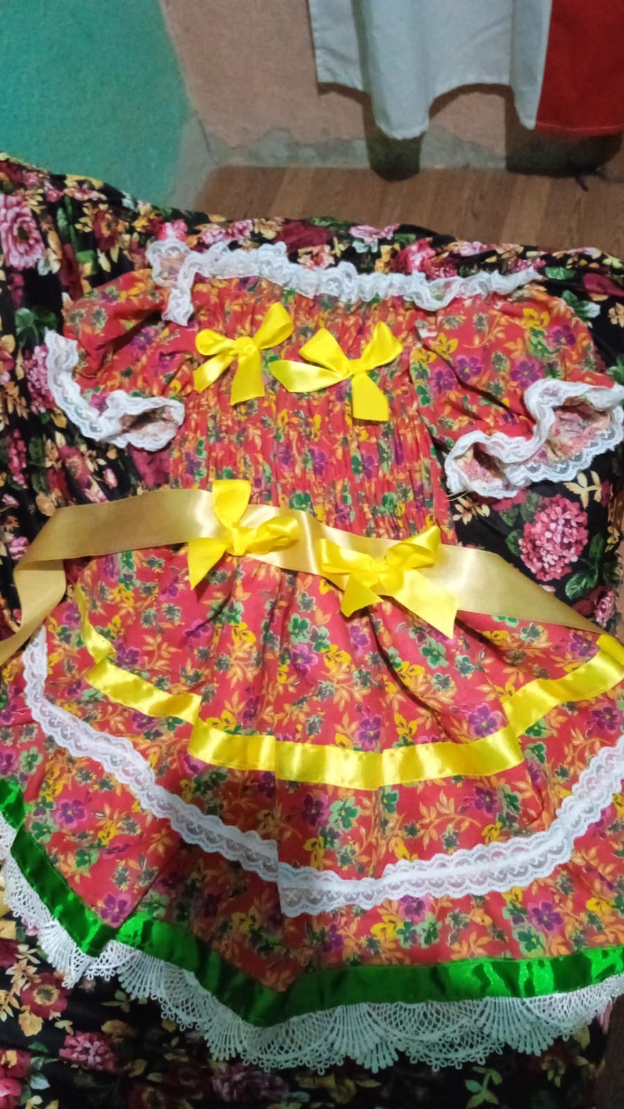 Vestido Caipira Festa Junina Infantil – Artesanal - Imagem 3