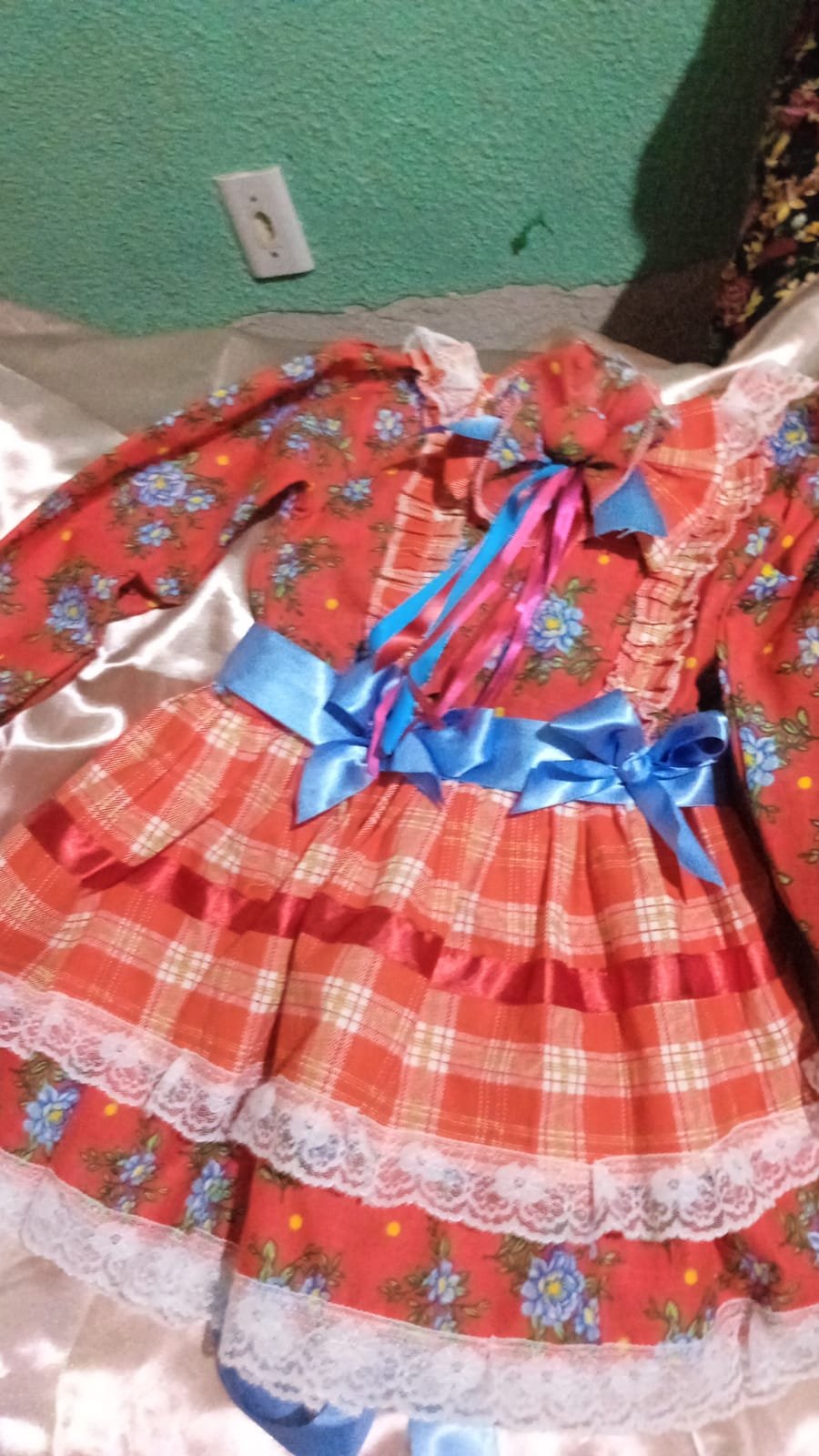 Vestido Caipira Festa Junina Infantil – Artesanal - Imagem 2