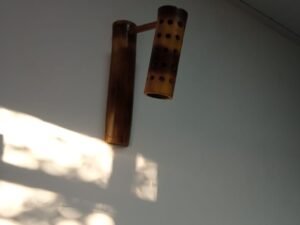 Suporte Artesanal em Bambu para Luminária