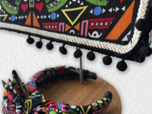 Bolsa Artesanal com Tiara Estampada
