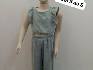 Conjunto Infantil Verde Poá