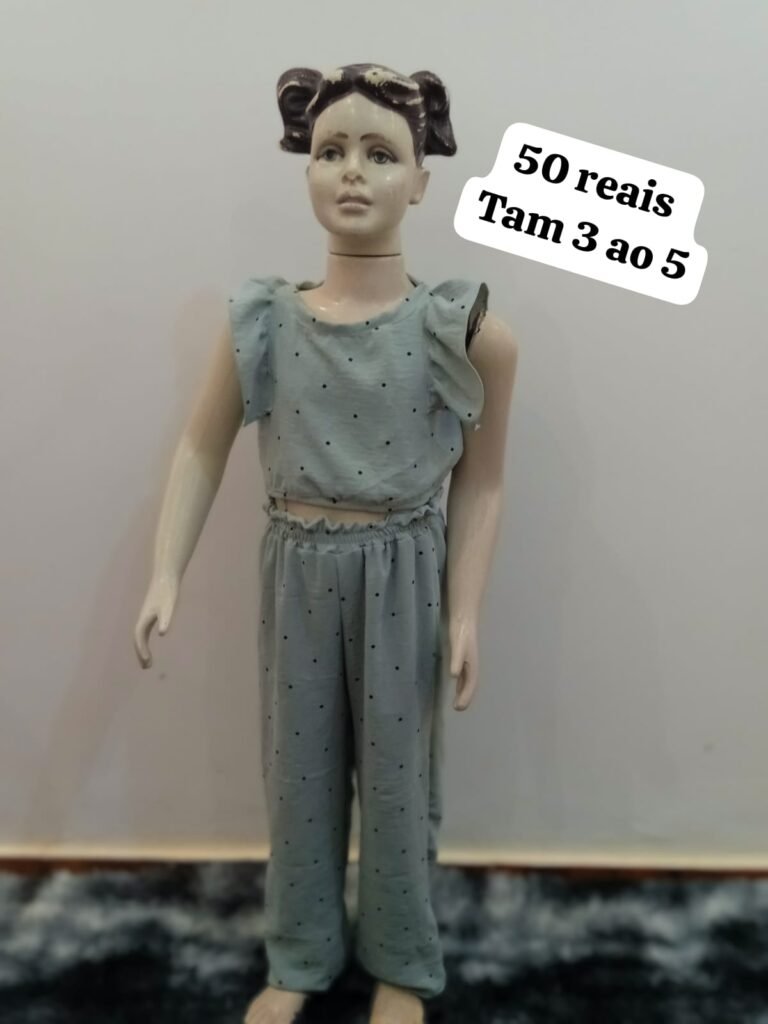 Conjunto Infantil Verde Poá
