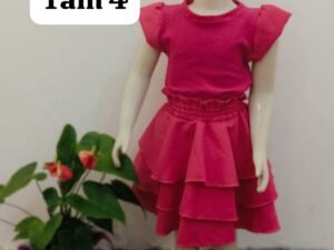 Vestido Infantil Vermelho Elegante