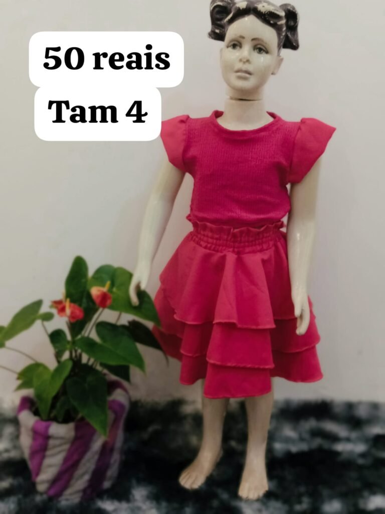 Vestido Infantil Vermelho Elegante