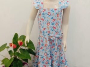 Vestido Infantil Estampado Azul