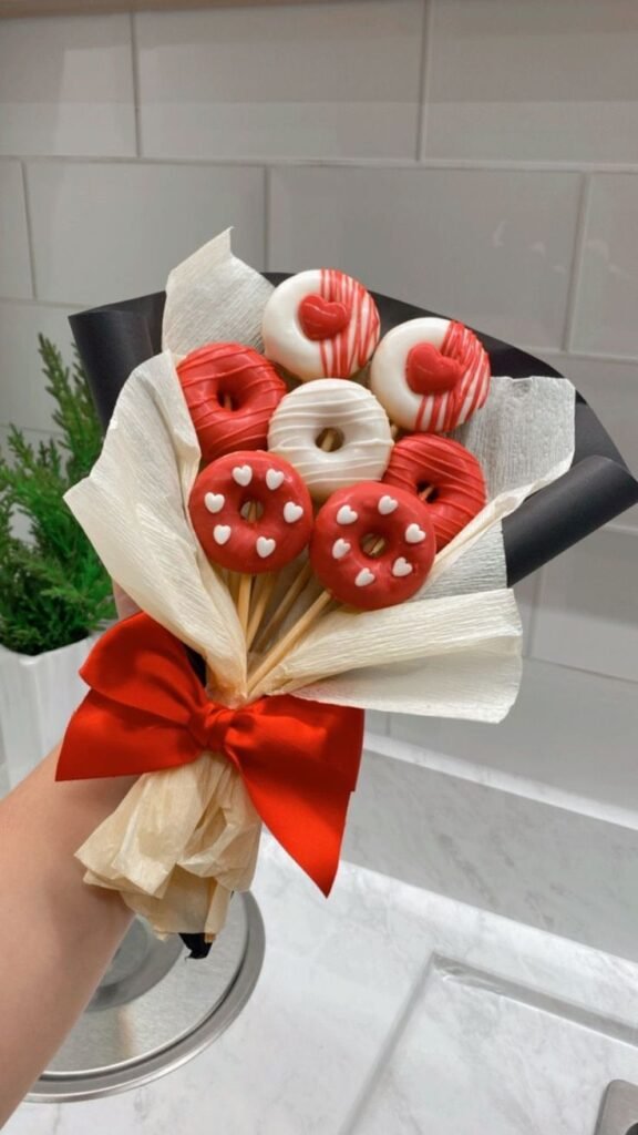 🌸 Buquê de donuts (7 unidades) — R$20,00