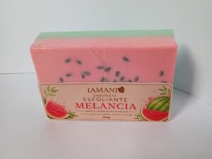 Sabonete artesanal glicerinado de melancia.90g.