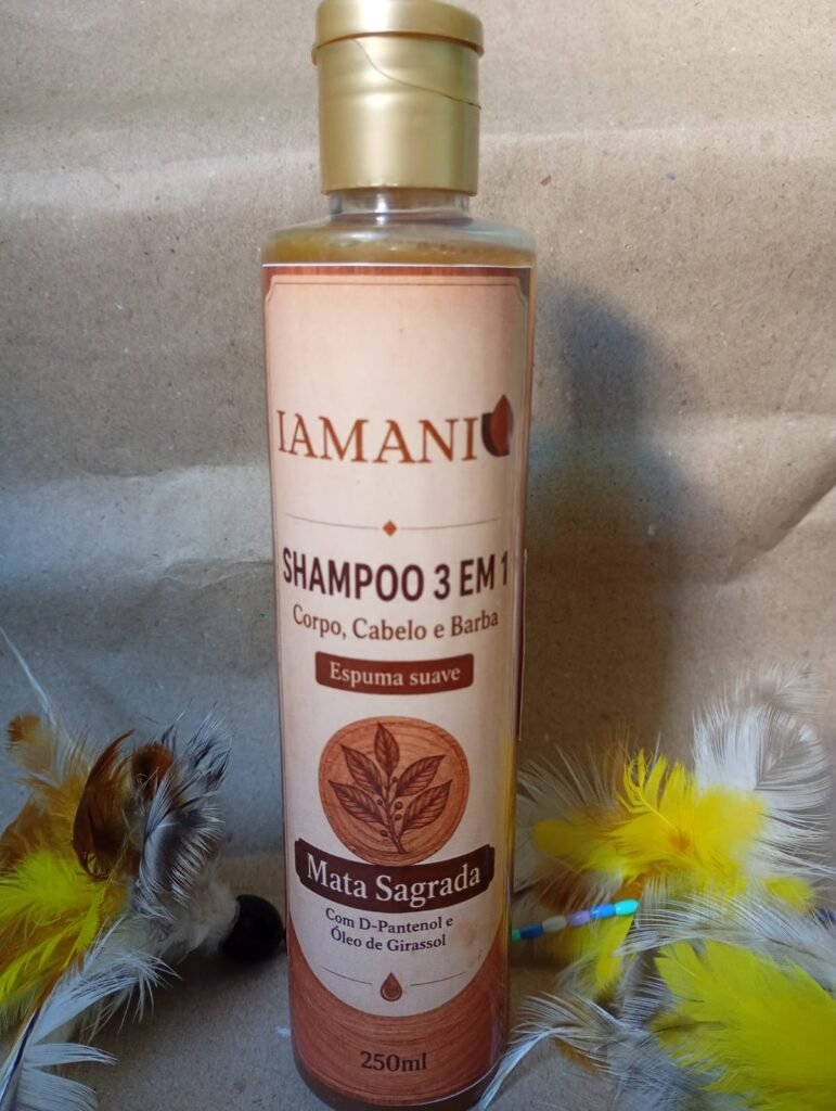 Shampoo 3 em 1. Corpo, cabelo e barba. 200ml.