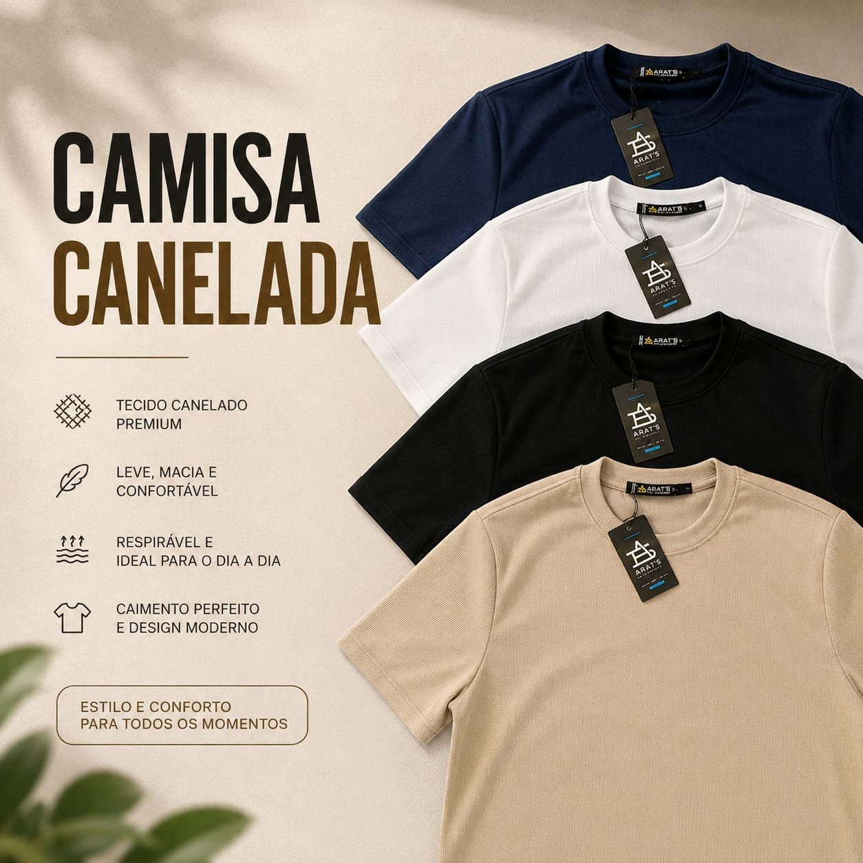 Camisa Canelada Premium